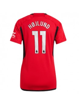 Manchester United Rasmus Hojlund #11 Replika Hemmakläder Dam 2023-24 Kortärmad